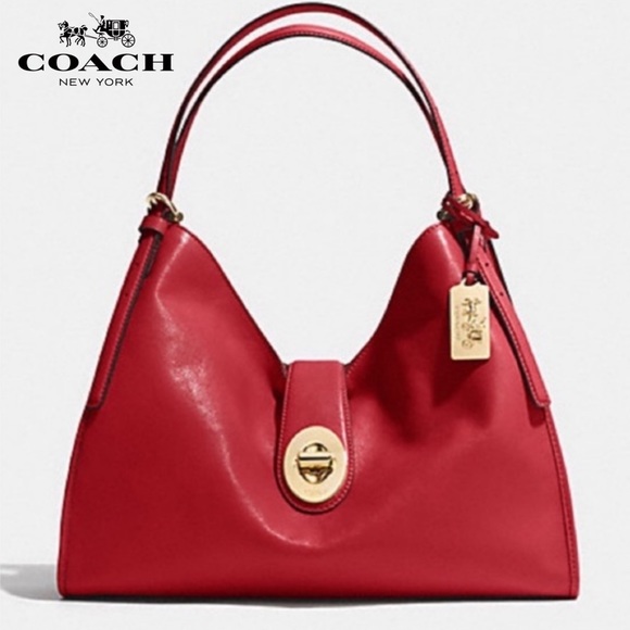 Coach Madison Carlyle Leather Shoulder Bag - Picture 1 of 11
